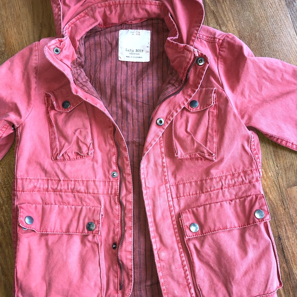 ZARA Boys Cargo Military Jacket 7/8 - Picture 2 of 8